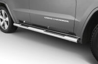 Stainless steel side bars with checker plate steps - Jeep Grand Cherokee (2015 - 2021)