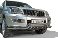 Front cintres pare-buffle avec grill - Toyota Land Cruiser 120 (2002 - 2009)