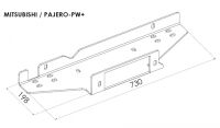 Montageplatte für Seilwinden - Mitsubishi Pajero (2015 -)