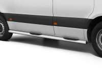 Stainless steel side bars with plastic steps (L2) - Mercedes-Benz Sprinter (2018 -)