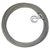 WARN EIPS Wire Winch Rope with Hook  - 9,52 mm x 45,72 m, 6849 kg