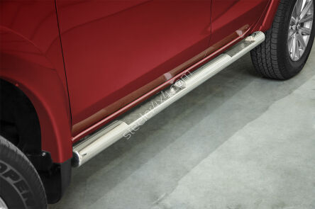 Stainless steel side bars with checker plate steps - Fiat Fullback (2015 -)
