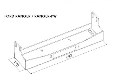 Montageplatte für Seilwinden - Ford Ranger (2007 - 2012)
