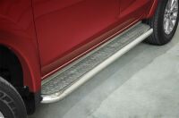 Stainless steel side steps with checker plate - Fiat Fullback (2015 -)