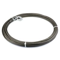 WARN Wire Winch Rope with Hook - 7,94 mm x 30,48 m, 4780 kg