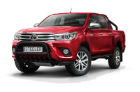 Orurowanie przednie z grillem CZARNE - Toyota Hilux (2015 - 2018)