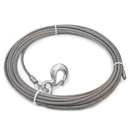WARN EIPS Wire Winch Rope with Hook - 11,11 mm x 30,48 m, 9253 kg