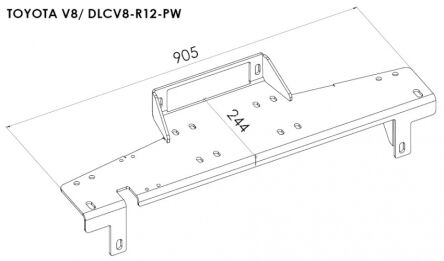 Hidden winch mounting plate - Toyota Land Cruiser V8 (2012 - 2017)