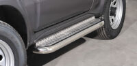 Stainless steel side steps with checker plate - Suzuki Jimny (2005 - 2012)