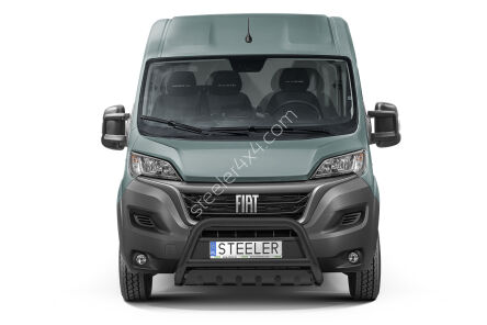 Frontschutzbügel mit Blech SCHWARZ - Citroen Jumper / Fiat Ducato / Peugeot Boxer (2006 - 2024)