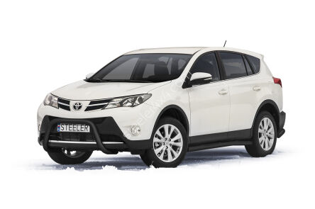 Orurowanie przednie bez poprzeczki CZARNE - Toyota RAV4 (2013 - 2016)