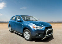 пороги из нержавеющей стали с пластиковыми вставками - Mitsubishi ASX (2010 - 2012)