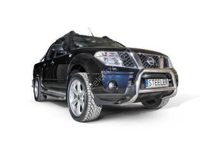 кенгурин с защитной пластиной - Nissan Navara (2005 - 2010)