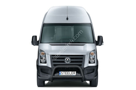 Orurowanie przednie z poprzeczką CZARNE - Volkswagen Crafter (2006 - 2017)