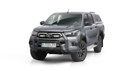 Frontschutzbügel mit Querstrebe SCHWARZ - Toyota Hilux Invincible (2021 -)