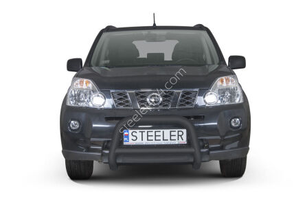 Orurowanie przednie z poprzeczką CZARNE - Nissan X-Trail (2010 - 2014)