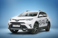 Orurowanie przednie z poprzeczką CZARNE - Toyota RAV4 (2016 - 2018)