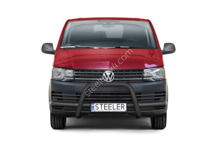 Orurowanie przednie bez poprzeczki CZARNE - Volkswagen T6 (2015 -2019)