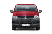 Orurowanie przednie bez poprzeczki CZARNE - Volkswagen T6 (2015 -2019)