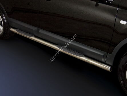 Stainless steel side bars with plastic steps - Nissan Qashqai (2010 - 2013)