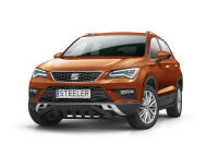 Schmaler Frontschutzbügel mit Blech SCHWARZ - Seat Ateca (2016 - 2020)