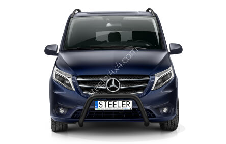 Orurowanie przednie bez poprzeczki CZARNE - Mercedes-Benz Vito (2020 - 2024)