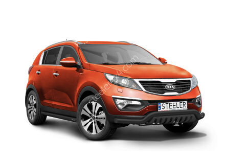 Orurowanie rozłożyste z blachą CZARNE - KIA Sportage (2010 - 2015)