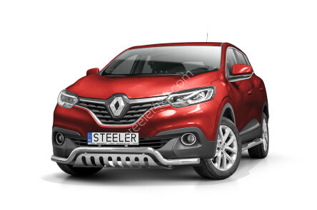 нижний передний бампер с защитой типа Б - Renault Kadjar (2016 - 2018)