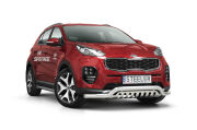 нижний передний бампер с защитой типа Б - KIA Sportage (2015 - 2018 - 2021)