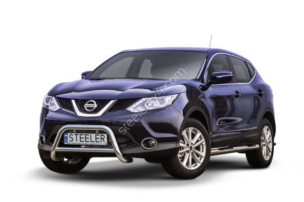 Pare-buffle avant avec barre transerversale - Nissan Qashqai (2013 - 2017)