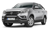 Pare-buffle avant avec barre transerversale NOIR - SsangYong Musso (2018 - 2021)