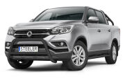 Orurowanie przednie z poprzeczką CZARNE - SsangYong Musso (2018 - 2021)