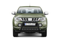 Orurowanie przednie z grillem CZARNE - Mitsubishi L200 (2015 - 2019)