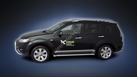 пороги из нержавеющей стали - Mitsubishi Outlander (2007 - 2009)