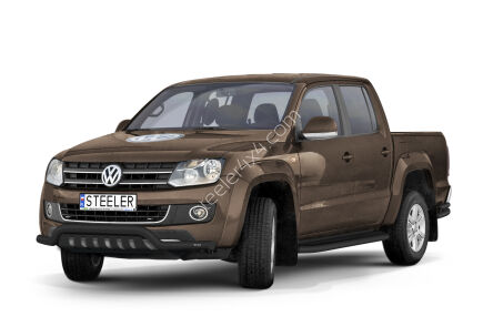 Frontschutzbügel mit Blech SCHWARZ - Volkswagen Amarok (2009 - 2016)