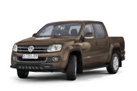 Front cintres pare-buffle avec plaque de protection NOIR - Volkswagen Amarok (2009 - 2016)