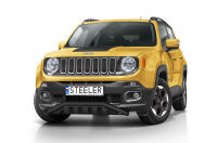 Front cintres pare-buffle avec plaque de protection NOIR - Jeep Renegade (2014 - 2018)