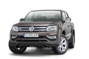 Front cintres pare-buffle avec plaque de protection NOIR - Volkswagen Amarok (2009 - 2016)