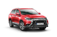 Orurowanie przednie z blachą CZARNE - Mitsubishi Outlander (2018 - 2021)