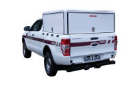 Aluminium technical canopy - with side doors - Ford Ranger extra cabin (2012 - 2022)