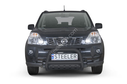 Pare-buffle avant avec plaque de protection NOIR - Nissan X-Trail (2010 - 2014)
