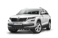 Orurowanie wąskie z blachą CZARNE - Skoda Kodiaq (2016 - 2021)