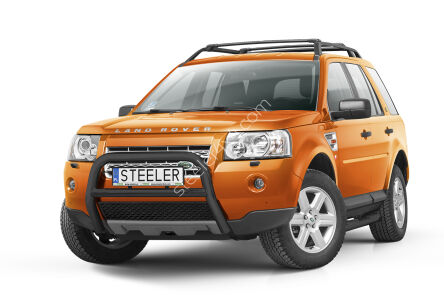 Orurowanie przednie z poprzeczką CZARNE - Land Rover Freelander II (2007 - 2014)