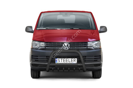 Orurowanie przednie z grillem CZARNE - Volkswagen T6 (2015 - 2019)