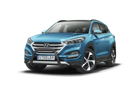 Orurowanie przednie bez poprzeczki CZARNE - Hyundai Tucson (2015 - 2018)