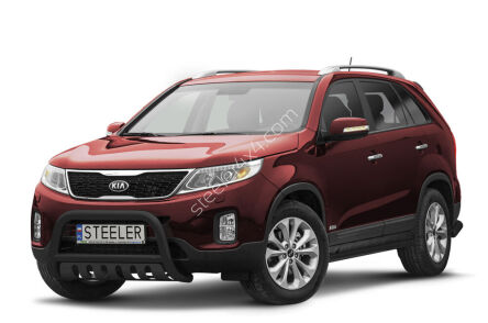 Orurowanie przednie z blachą CZARNE - KIA Sorento (2012 - 2015)