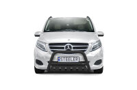 Orurowanie przednie z blachą CZARNE - Mercedes-Benz V-Class (2014 - 2019)