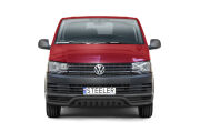 Front cintres pare-buffle avec plaque de protection NOIR - Volkswagen T6 (2015 - 2019)