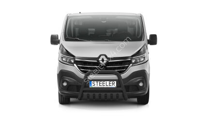 Orurowanie przednie z blachą CZARNE - Renault Trafic (2019 - 2021)