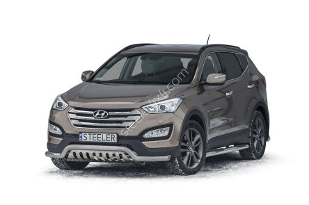 Front cintres pare-buffle avec plaque de protection - Hyundai Santa Fe (2012 -)